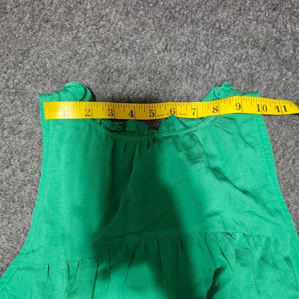 Periwinkle Collection Kelly Green Tiered Halter Maxi Dress Ruffle Neck Bow Back - Picture 4 of 6